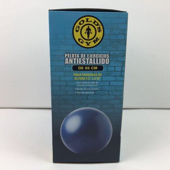 Golds Gym Anti-Burst Body Ball 65 CM For Core Flexibility Includes Pump Chart - Picture 11 of 13